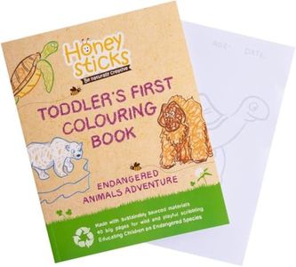 Honeysticks My First Colouring Book for Toddlers 1-3, Large Cute and Simple Images, 40 Pages, Fun and Educational Preschool Colouring Book for Kids Ages 2-4