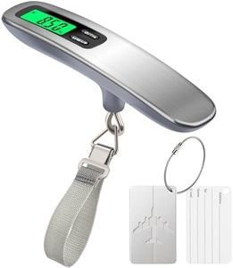 PELSOL Luggage Scale Portable Scale LCD Backlight Digital Scale 50kg/110lb, Travel Suitcase Weighing Scales with Luggage Tag, Accuracy 10 Grams Suit for Travel and Business Trip