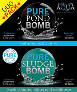 Evolution Aqua Pond Bomb Duo Pack – Water Clarifier Treatment