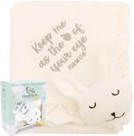 TRANQUIL KIDDO Organic Baby Lovey Blanket | Blankets for Babies Neutral | Pure Blessing Security Blankets for Babies | Christian Baby Gifts | Baby Girl Gifts