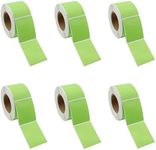 1.57"x1.97" Direct Thermal Labels, SAFYY Barcode SKU Labels, 500/Roll Self-Adhesive Address Shipping Stickers,Perforated & Compatible with Rollo Label Printer & Zebra Desktop Printers(Green,6 Rolls)