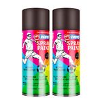 ABRO SP-141 Multipurpose Colour Spray Paint Can for Cars and Bikes (400ml, Deep Brown, 2 Pcs)