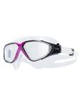 TYR Rogue Femme Swim Mask Adult Fit, Clear/Purple/Grey