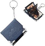 TINGKU Personalized Photos Album Keychain with 5/10 Pictures Custom Keychain with Picture Mini Retro Photo Album for Family Friend