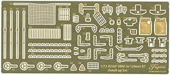 Fujimi Model ML207 1/72 Military Series No. 207 Ground Self-Defense Force Heavy Tow Vehicle/4.7 inches (120 mm) Mortar RT Genuine Etched Parts