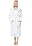 RAYMSTER Unisex Hooded Bathrobe - 100% Cotton Lightweight Terry Towel Robe with Two Pockets & Belt, Ideal for Spa, Gym, Shower - Comfortable & Absorbent