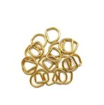 Nimida D Rings 1” useful for 0.75" inch strap | Golden Buckles for Straps Ties Belts Bags, Handmade Un-Welded Connect Buckle for Leather Bags Garment Clothes Luggage, Purse – Pack of 20