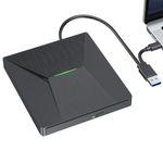 MthsTec External Bluray DVD Drive, USB 3.0 and Type-C Bluray Reader 3D Slim Optical CD Drive Compatible with Windows XP/7/8/10, Laptop, Desktop, MacOS for MacBook