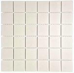 White Unglazed Porcelain Mosaic Square 2x2 Inch Porcelain Floor & Wall Tile (10 Pcs/10 Sq. Ft. Per Case, 1 Standard Shipping)