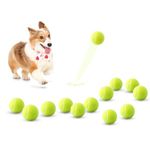 Grezea 12 Pack 2 Inch Mini Dog Tennis Balls for Small Dogs, Interactive Dog Toy Balls Easy Playing Fetch Fits 2 Inch Dog Ball Launchers