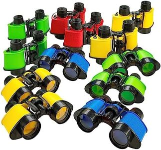 Playbees Kids Toy Binoculars with Neck Strap - 12 Pack - Bird Watching & Safari Jungle Pretend Play Binocular Set - Explorers Gifts & Learning Novelty - Educational Adventure for 3-12 Years Boys Girls