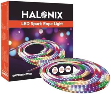 Halonix 10 Meter Multicolor 11W Rope Light with 8 Light Modes | IP65 Certified, BIS Approved | Fairy Light, String Light,Decorative Light | Direct Plug-in | Pack of 1 (10 Meter, Multi Color)