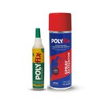 Polyfix HV Glue & Aerosol Activator Kit | for Wood, Stones, Acrylic, Plastic, Metal - for Quick and Strong Bonding (125g+500ml)