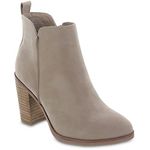 MIA Womens Erik Leather Casual Ankle Boots Beige 9 Medium (B,M)