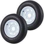 ST175/80D13 Trailer Tires with 13 in Rims, 5 Lug on 4.5 in, Load Range C, 6PR