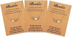 Sister Necklace for 2/3/4/5 Best Friend Friendship Heart Matching Necklaces Sister Gifts from Sister Soul Sister Gifts for Women Girls Birthday Christmas Gifts (3pcs)