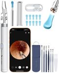 DR VAKU® CLENZIO PRO Earocam Earwax Removal Tool with Forceps & Extra Cleaning Kit (Set of 7) HD Camera Wifi Connection 6 LED Lights Endoscope Tool Ear Cleaner for iOS & Android + 11 Silicone Tips Free- White