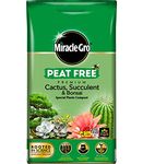 10L Miracle Gro Premium Compost, Peat Free, Multi-Purpose Fertilisers, Gardening Soils for Outdoor and Indoor Planting, Small to Large Plants (Cactus, Succulent & Bonsai)