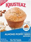 Krusteaz Almond Poppy Seed Muffin Mix, Made with Real Almonds, Baking Mix, No Artifical Flavors, No Artifical Colors, and No Artifical Preservatives, 17-ounce Boxes (Pack of 12)