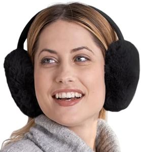 Brook + Bay Foldable & Furry Ear Muffs For Women & Men, Fleece Ear Warmers For Women, Ear Muffs For Winter, Women Earmuffs