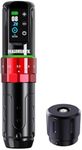 Dragonhawk Wireless Tattoo Gun Rotary Pen Machine, Powerful Motor by Mcore, Smart Display, 7 Strokes Length for Pro Artists (Red)