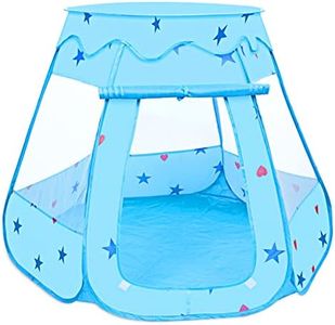 MOOKLIN ROAM Tente de Jeu pour Enfants, 115 x 93cm Piscines à Boules Pliable, Pop Up Cubby House Ball Pit Pool, Toddler Jouets Cadeaux avec Sac de Rangement (Balles Non Comprises) - Bleu