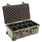 Pelican 1510 Case With Padded Dividers (OD Green), Olive Green (015100-0040-130)