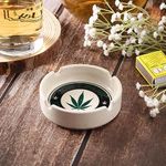 EK DO DHAI Don't Panic Organic Ceramic Ashtray, Standard Size, Classic Style, Round in Shape, Perfect for Gift & Home Decor - Pack of 1