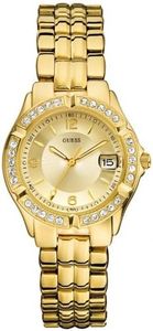 GUESS Gold-Tone Bracelet Watch, Gold Tone/Gold Tone/Champagne, Contemporary