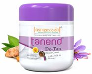 Aryanveda De-Tan Bleach Cream for face and body with Milk & Honey For Skin Smoothening, Tightens Pores, Removes Sun Tan, Brightens Dark Spots, For glowing and beautiful skin, For Men and Women 450g