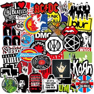 100pcs Cool Brand Skateboard Teens Skate Stickers for Laptop Water Bottles Car Luggage Bicycle Helmet Motorcycle Bumper (100pcs Rock Music)