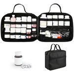 Beautyflier Pill Bottle Organizer Bag Medicine Storage Travel Case, Travel Medicine Organizer for Pill Bottles, Medications, Vitamins & Medical Supplies