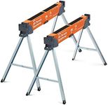 Bora Portamate All-Terrain Sawhorse Pair – Two Pack, Tap to Adapt Swivel Leg for Stability on Uneven Surfaces. Folding Saw Horses for Table Stand, Woodworking, Carpenters, Contractors, PM-4520T