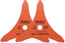 LSHUZIYU, 2-Pack, 12", 305x3MM-3T, Arbor 1" with 7/8"-20-5/8" Washer, Weed Eater Blade, Heavy Duty Brush Cutter Blade, Steel Blade. Suitable for Husqvarna, Makita Brush Cutter