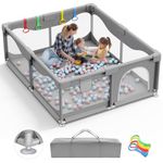 Valquid Baby Playpen, 200X180cm Play Pen Babies and Toddlers, Extra Large Baby Play Pen, Baby Fence Baby Play Yards for Indoor & Outdoor with Breathable Mesh Anti-Fall Playpen