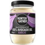 Hunter & Gather Garlic Avocado Oil Mayonnaise 630g | Seed Oil Free I Made with Pure Avocado Oil & British Free Range Egg Yolk | Paleo, Keto, Sugar and Gluten Free Avocado Mayo