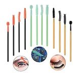 ATOMUS 60pcs Silicone Mascara Wands Disposable Eyelash Brush Applicator Eyebrow Wands Makeup Brush Kits Eyelash Extension Tools