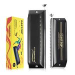 EAST TOP Updated FORERUNNER 2.0 without valves Chromatic Harmonica 12-Hole 48 Tones F Key Chromatic Mouth Organ Harmonica for Adults,Beginners and Students