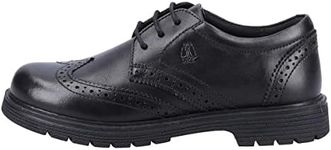 Hush Puppies Sally Senior School Uniform Shoe, Black, 3 UK