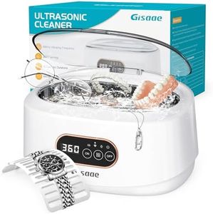 Gisaae Ultrasonic Cleaner, 48000Hz Jewellery Cleaner Glasses Cleaner 660ML Clean Pod Gifts for Women Cleaning Set with Watch Stand for Jewelry Necklace Ring Glasses Watch Denture