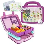 LUNCHART Lunch Box for Kids - Insulated Bento Lunch Box with Art Inserts and Cooler Compartment for Ice Packs - Dishwasher Safe, Removable Tray - Mess-Free Lunch Containers for Kids