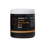 Furniture Clinic Leather Recolouring Balm - Leather Colour Restorer for Sofas, Leather Colour Repair for Faded & Scratched Leather Upholstery, Car Seats, Shoes and Clothing - 16 Colours (Black)