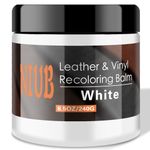 NIUB Leather Recoloring Balm,8.5Oz White Leather Color Restorer, Leather Scratch Remover, Leather Restorer for Couches,Furniture,Leather Shoes, Leather Couch Paint, Quick Dry Leather Balm