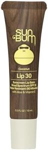 Sun Bum SPF 30 Sunscreen Coconut Lip Balm Sunscreen - Broad Spectrum Moisturizing with Aloe & Vitamin E - Hawaii 104 Act Compliant (Made Without Octinoxate & Oxybenzone) - 0.5 oz