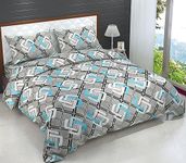 Syriddyaas With Device® Prime Collection 169 TC Cotton-Blend Fabric Double Sized(90x90) Inch 1 Bedsheet with 2 Pillow Covers - Double Bedsheet for Double Bed