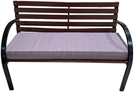 TIENDA EURASIA - Cojin para Banco de Exterior, Funda de Loneta con Cremallera Lavable, Relleno de Esponja de Alta Densidad y Grosor, Ideal para Interior y Exterior (100 x 40 x 10 cm, Gris)