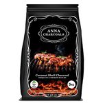 Amazon Brand - Anna Coconut Shell Charcoal (Less Smoke) Briquettes 1 Kg/Export Quality for Barbecue/Angeethi (Used in Grilling/Barbecue, Home, Kitchen) (Pack of 1 Kgs)