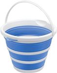 Goderewlid Collapsible Bucket 2.6 Gal/10L, BPA-Free - Space-Saving, Portable Foldable Water Pail for Versatile Use, Home, Outdoors, Car Wash, Camping, Fishing - Blue, Single Pack