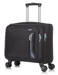 DK Luggage Laptop Roller Case Business Travel Trolley Luggage 4 Wheel Roller Case Black