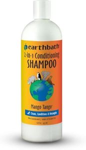 earthbath Mango Tango 2-in-1 Conditioning Shampoo - Cruelty Free Dog Shampoo and Conditioner, Gentle Dog Conditioner, Natural Shampoo for Pets, Pint - 472ml